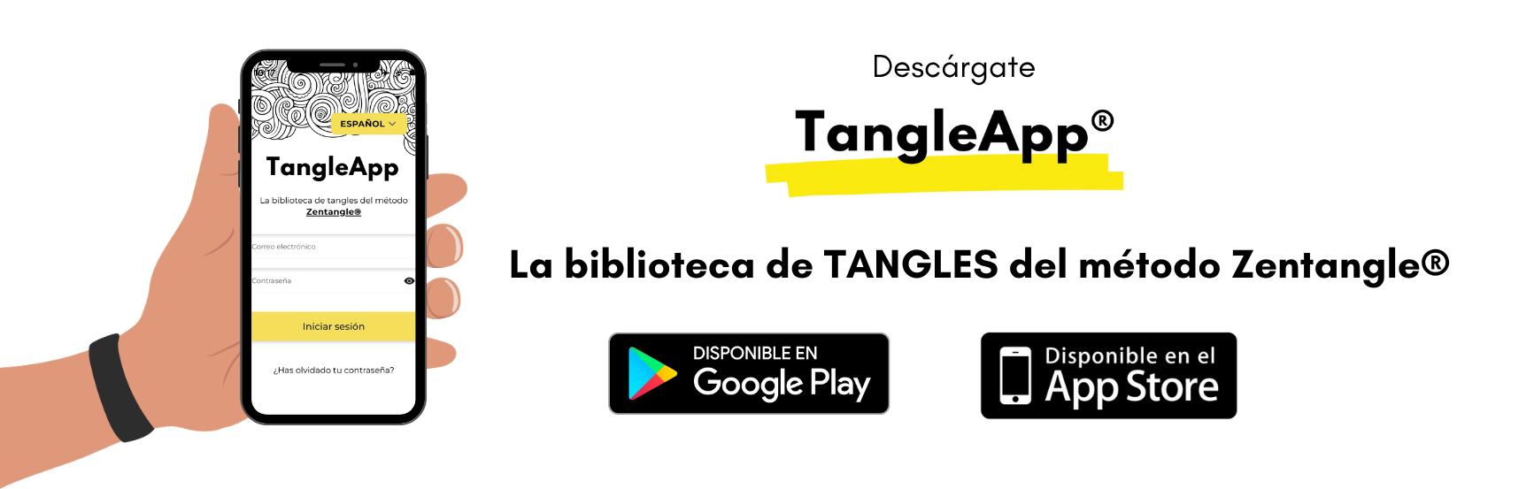 Descárgate TANGLEAPP para ver todos los tangles y sus pasos a pasos con la suscripción anual o trimestral.